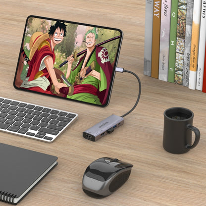 amalink 95126 C tipa / USB-C uz divu HDMI + 2 portu USB + PD 3.0 daudzfunkcionāls centrmezgls
