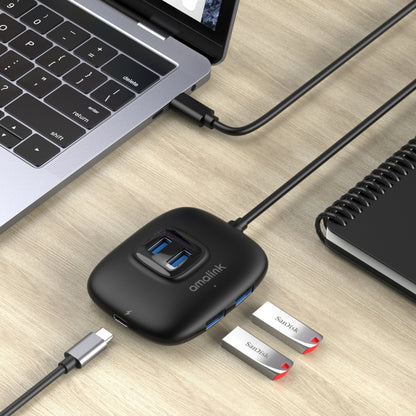 Многофункциональный концентратор amalink UC310 Type-C / USB-C на 4 порта USB
