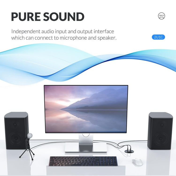 ORICO DESK-4U-BK Многофункциональный настольный концентратор с 4 портами USB 3.0