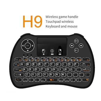 Беспроводная мини-клавиатура Air Mouse H9 2,4 ГГц с QWERTY-клавиатурой, белой подсветкой и сенсорной панелью для ПК и телевизора