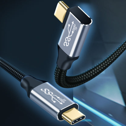 10 Gbps USB-C / C tipa vīriešu taisns uz vīriešu elkoņa uzlādes datu pārraides kabelis