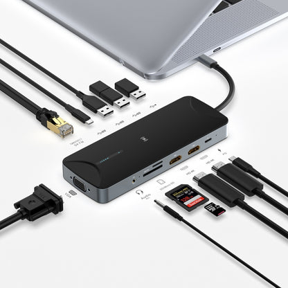 Многофункциональная док-станция V240 12-в-1 USB-C / Type-C 3.1 с разъемом «папа»