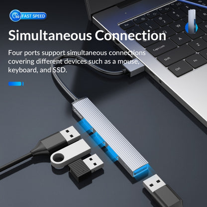 AH-A13 USB 3.0 x 1 + USB 2.0 x 3 uz USB 3.0 centrmezgla adapteris