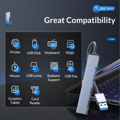 AH-A13 USB 3.0 x 1 + USB 2.0 x 3 uz USB 3.0 centrmezgla adapteris