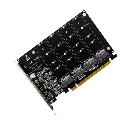 Карта массива дисков PH44 NVME с 4 дисками Карта массива с разделением сигналов PCI-E