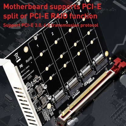 Карта массива дисков PH44 NVME с 4 дисками Карта массива с разделением сигналов PCI-E