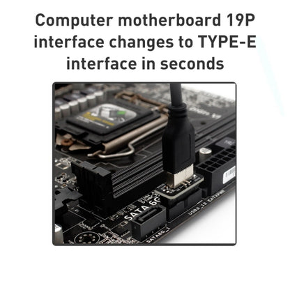 10 gab. 73S mātesplates USB 3.0 19P/20P uz E90 tipa grādu adapteris