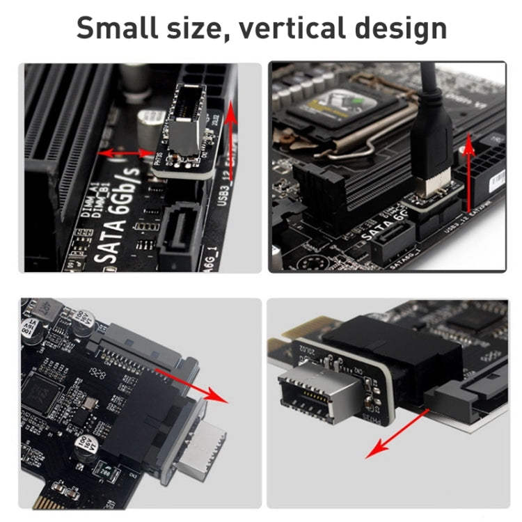 10 gab. 73S mātesplates USB 3.0 19P/20P uz E90 tipa grādu adapteris