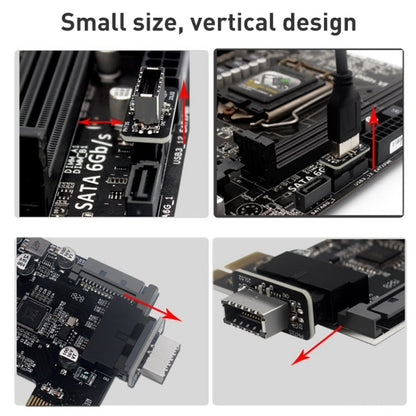 10 gab. 73S mātesplates USB 3.0 19P/20P uz E90 tipa grādu adapteris