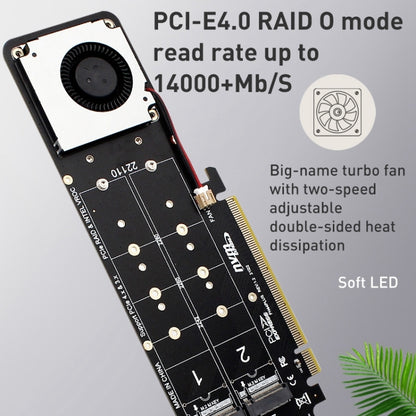 RAID-конвертер PCIe X16 - M.2 M-key NVMEx4 SSD