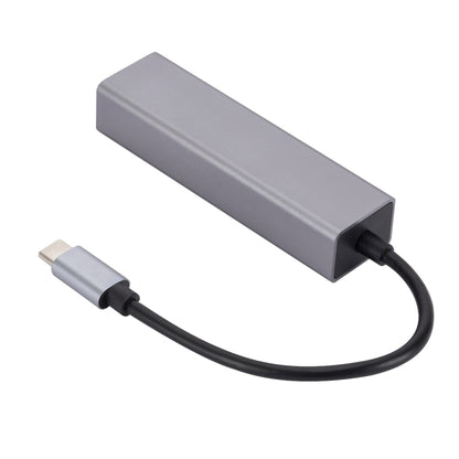 SL-030 USB-C / Type-C uz Gigabit Ethernet RJ45 un 3 x USB 3.0 adaptera pārveidotājs centrmezglam