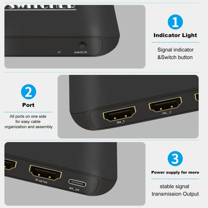 HDMI-коммутатор NK-H31 8K 3 в 1 для Xbox PS4 PS5 Roku UHD TV, монитора, проектора