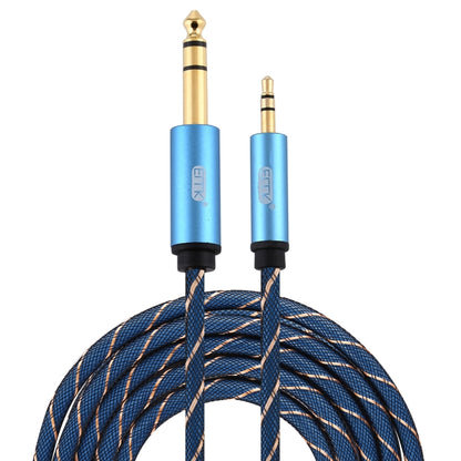 EMK 3.5mm Jack Male to 6.35mm Jack Male Gold Plated Connector Nylon Braid AUX Cable for Computer / X-BOX / PS3 / CD / DVD