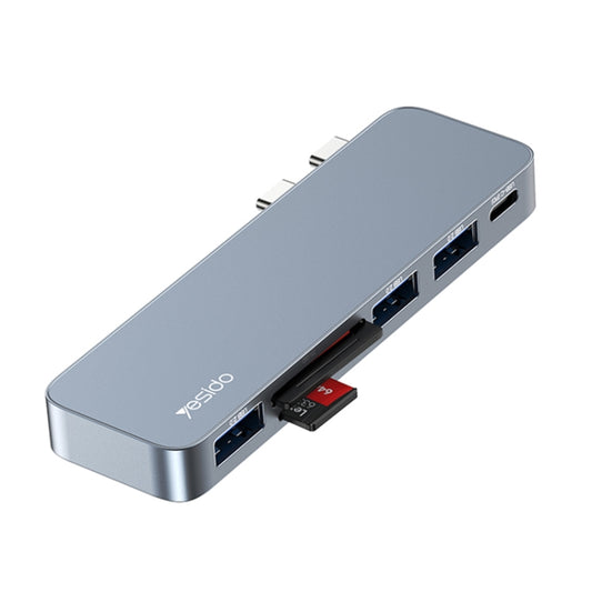 Yesido HB10 6-в-1 USB-C / Type-C порты Многофункциональная док-станция HUB адаптер