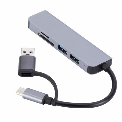 2302 5 vienā USB + USB-C/Type-C uz USB daudzfunkcionāla dokstacija HUB adapteris