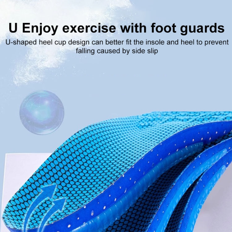 Men Shock Absorbing Sweat Absorbing Breathable Sports Insoles