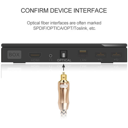 EMK Gold-plated TV Digital Audio Optical Fiber Connecting Cable