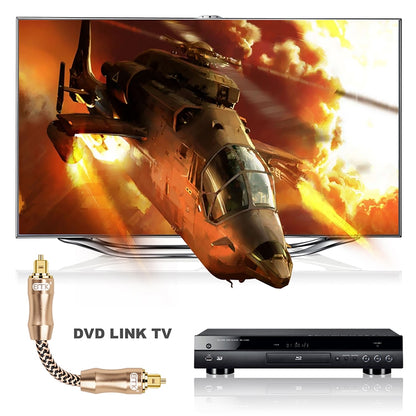 EMK Gold-plated TV Digital Audio Optical Fiber Connecting Cable