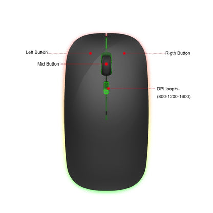 HXSJ M40 2,4 ГГц 800, 1200, 1600 точек на дюйм, цветная беспроводная мышь с регулировкой третьей передачи, с зарядкой от USB