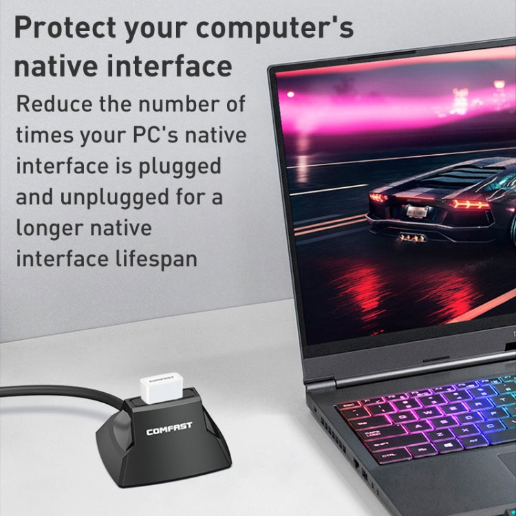 COMFAST CF-U318 1.2m High Speed USB 3.0 Extension Cable with Base