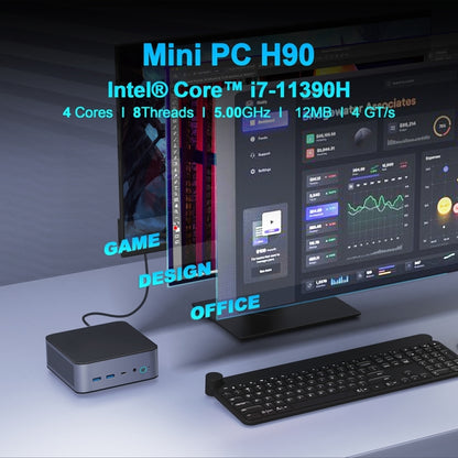 Мини-компьютер GXMO H90 с Windows 11 и процессором Intel Core i7 11390H