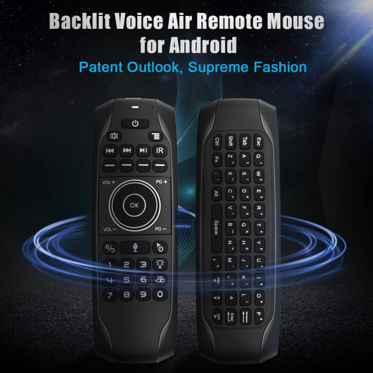 Беспроводная клавиатура G7V Pro 2,4 ГГц Fly Air Mouse со светодиодной подсветкой, пультом дистанционного управления и гироскопом для Android TV Box/ПК, поддержка интеллектуального голосового управления