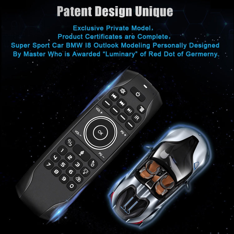 Беспроводная клавиатура G7V Pro 2,4 ГГц Fly Air Mouse со светодиодной подсветкой, пультом дистанционного управления и гироскопом для Android TV Box/ПК, поддержка интеллектуального голосового управления