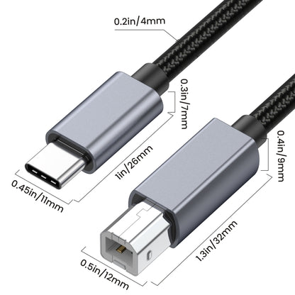 USB-C / Type-C to USB-B BM Printer MIDI Keyboard Adapter Cable