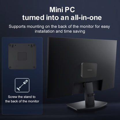 Ninkear N10 Windows 11 Bluetooth 4.2 Mini PC, 16GB+512GB, Intel procesors N100 Alder Lake-N