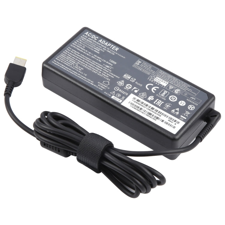 135W 20V 6.75A Laptop Notebook Power Adapter with Big Square USB Port For Lenovo Thinkpad / ThinkBook / Xiaoxin