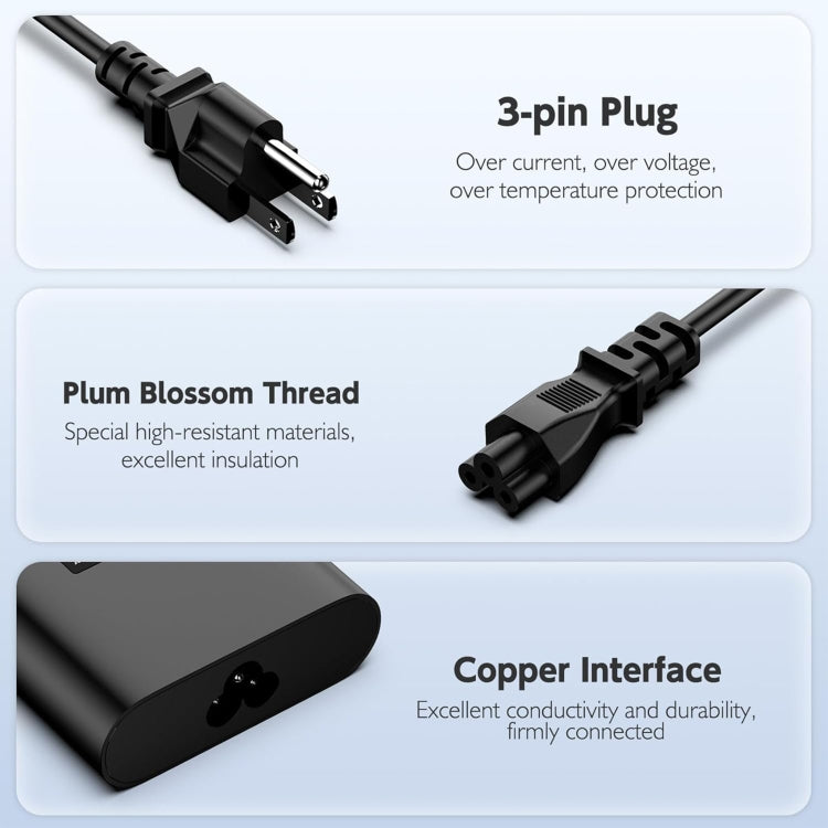 65W 19.5V 3.34A Laptop Notebook Power Adapter For Dell 7.4 x 5.0mm