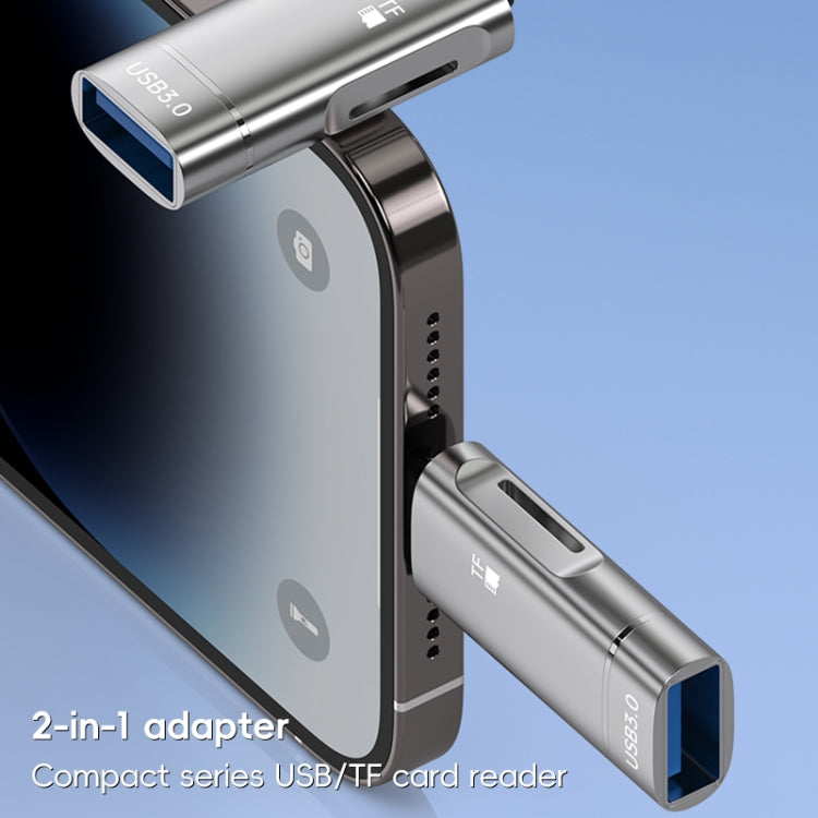 Адаптер 2 в 1 Type-C на USB и устройство чтения карт TF