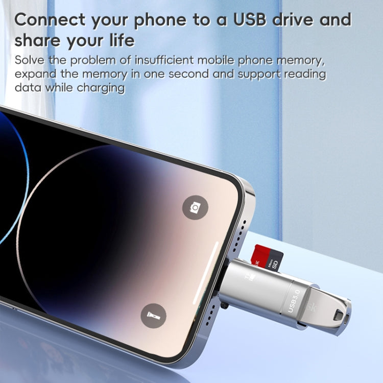 Адаптер 2 в 1 Type-C на USB и устройство чтения карт TF