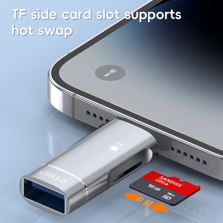 Адаптер 2 в 1 Type-C на USB и устройство чтения карт TF