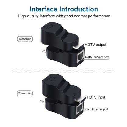 30 m HDTV uz RJ45 ABS materiāla tīkla kabeļa pagarinātājs