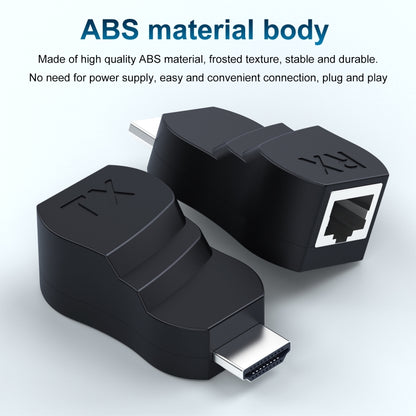 30 m HDTV uz RJ45 ABS materiāla tīkla kabeļa pagarinātājs