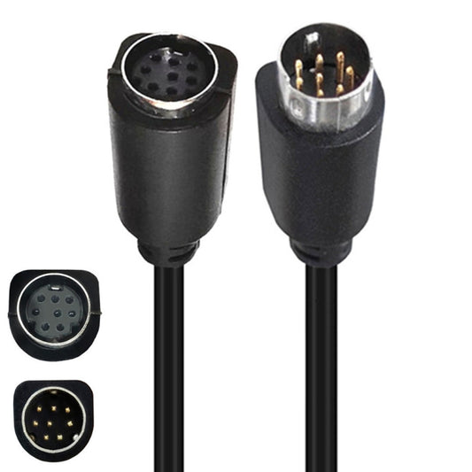 90 Degree mini DIN 8 Pin TV Audio Adapter Cable S-Video TV Box Cable