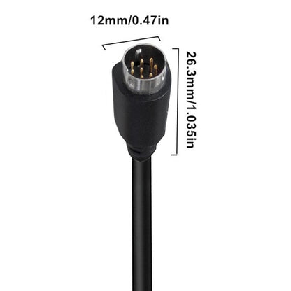 90 Degree mini DIN 8 Pin TV Audio Adapter Cable S-Video TV Box Cable