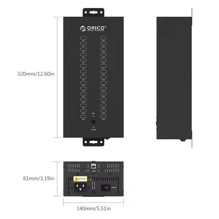 ORICO IH30P Industrial Grade 30 Ports USB 2.0 Hub