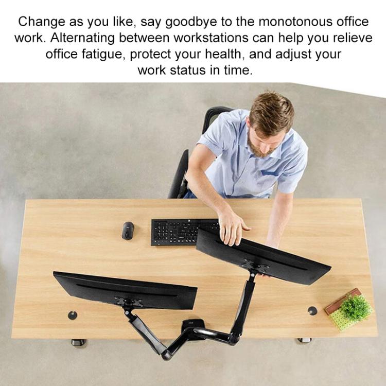 Настольный держатель для монитора Lenovo Thinkplus ZJA1 Clip-on с двумя кронштейнами