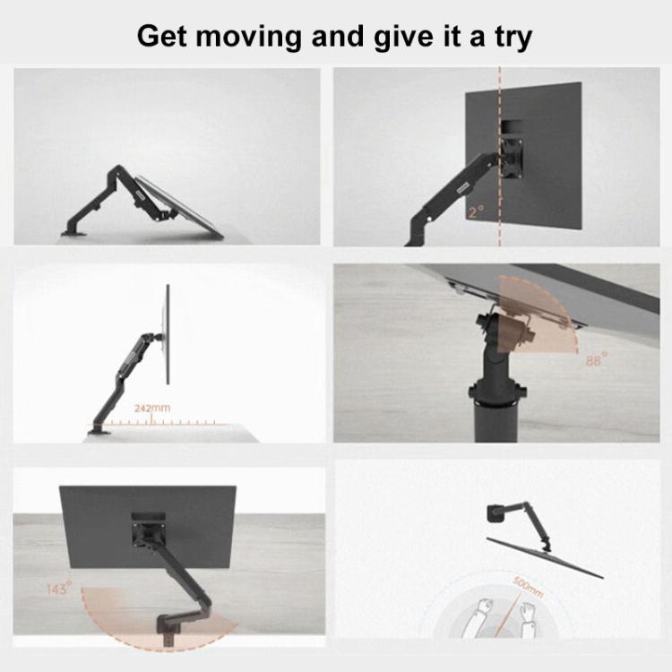 Настольный держатель для монитора Lenovo Thinkplus ZJA1 Clip-on с двумя кронштейнами