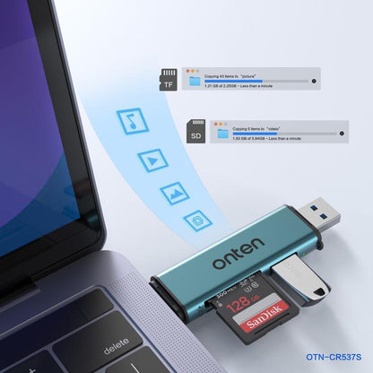 Onten OTN-CR537S 5-в-1 Type-C - USB с картридером Micro SD/TF