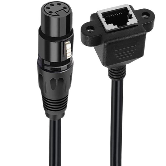 XLR 5 kontaktu spraudnis uz RJ45 spraudni audio kabelis, garums: 30 cm