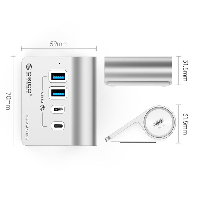 ORICO M3CU2-G2 4 in 1 Type-C to Dual USB and Dual Type-C Port Docking Hub
