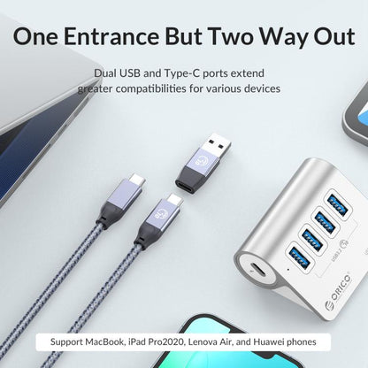 ORICO M3CU2-G2 4 in 1 Type-C to Dual USB and Dual Type-C Port Docking Hub