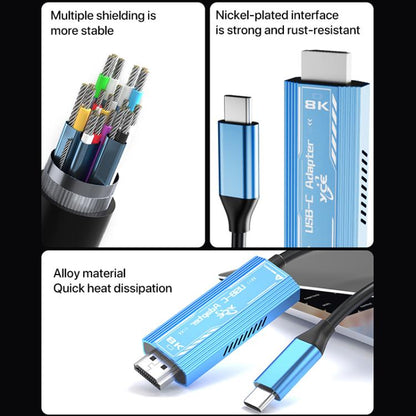 Кабель-адаптер YCE-V286A Type-C — HDMI 2.1 8K