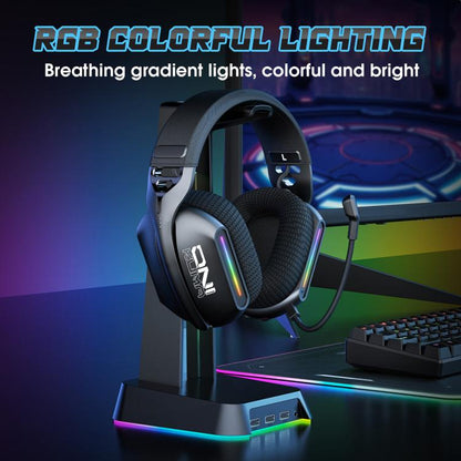 ONIKUMA GT808 trīs režīmu Bluetooth 2.4G vadu e-sporta spēļu austiņas