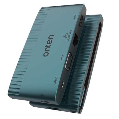Многофункциональная док-станция Onten 6 в 1 USB-C, HDTV + VGA + RJ45 Gigabit + USB-C Data + USB-C PD 3.0 + USB 3.0