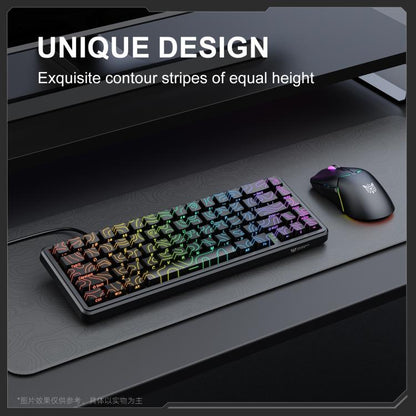 ONIKUMA G67 67-клавишная проводная механическая игровая клавиатура с RGB-подсветкой и магнитной осью