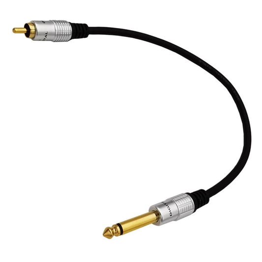 6.35mm Mono Plug Male to RCA Male Audio Adapter Cable for Ampfler, Speaker, Guitar